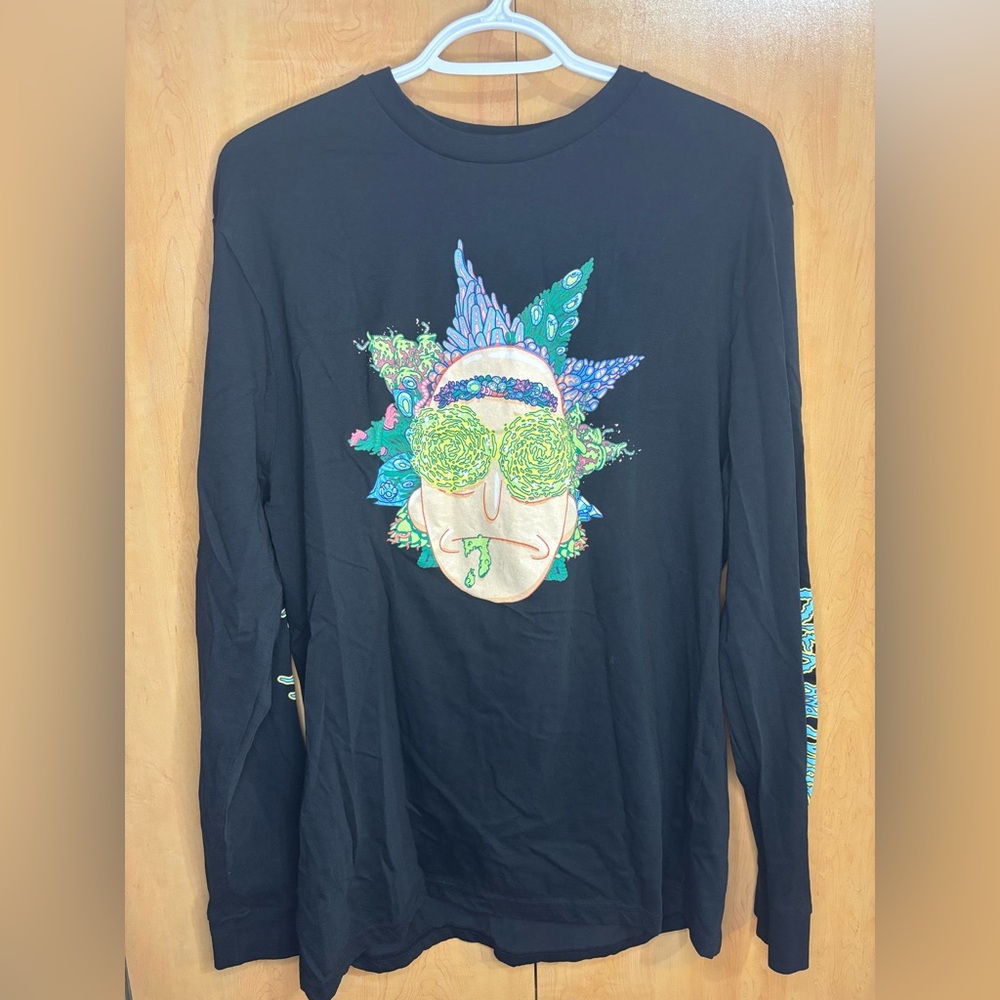 Men’s shirt, long sleeves, Rick and Morty, Size large